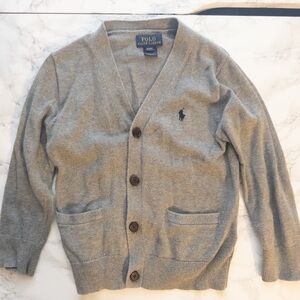 EUC Polo Ralph Lauren Cotton cardigan size 4 grey button